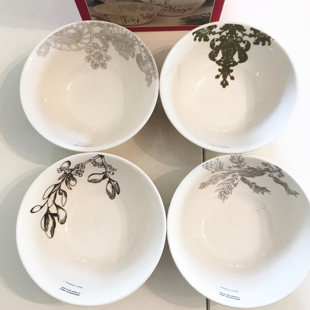 NWT Lennox Set of 4  "Vintage Jubilee" Dessert Bowls